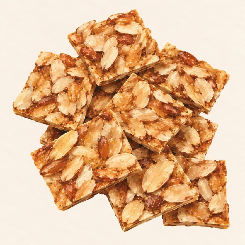 Almond Crisps — illustration from the Yohaku Sweets menu