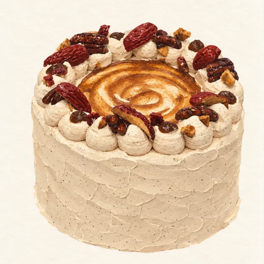 Brown Sugar Date, Goji & Walnut — illustration from the Yohaku Sweets menu
