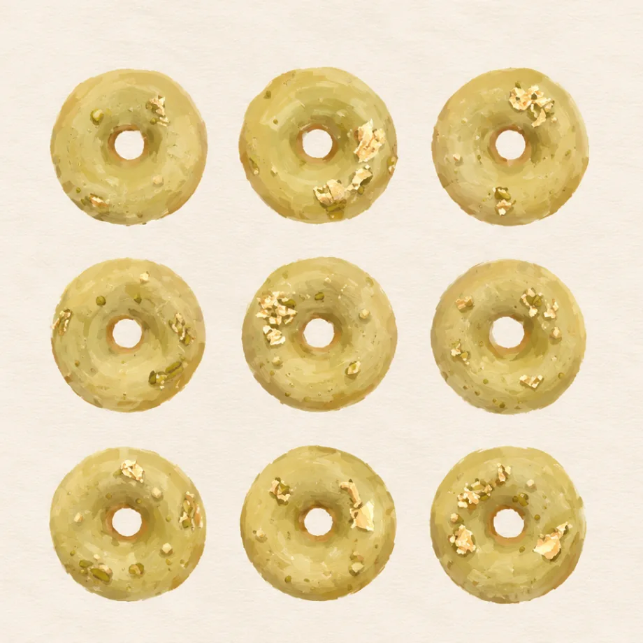 Donut Cakes — illustration from the Yohaku Sweets menu