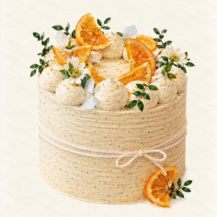 Earl Grey Orange — illustration from the Yohaku Sweets menu