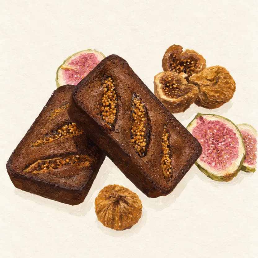 Japanese Financiers — illustration from the Yohaku Sweets menu