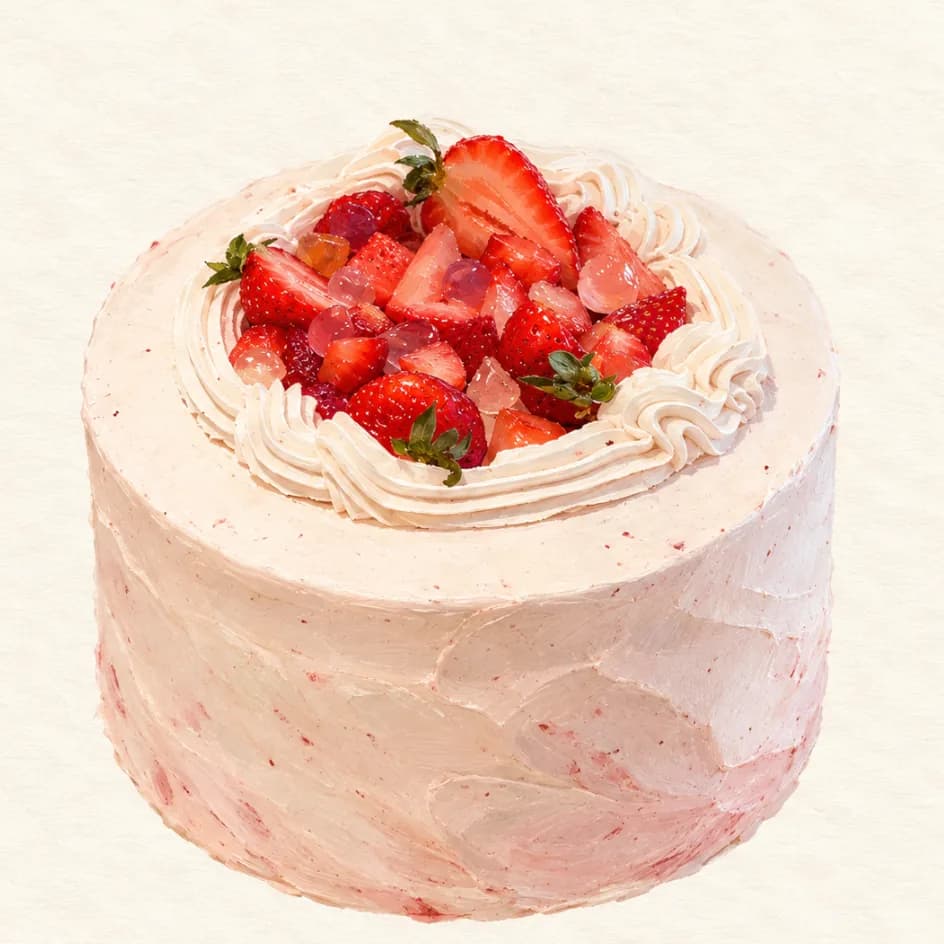 Strawberry Yogurt — illustration from the Yohaku Sweets menu