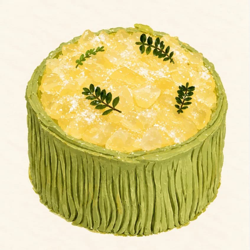 Yuzu Matcha — illustration from the Yohaku Sweets menu